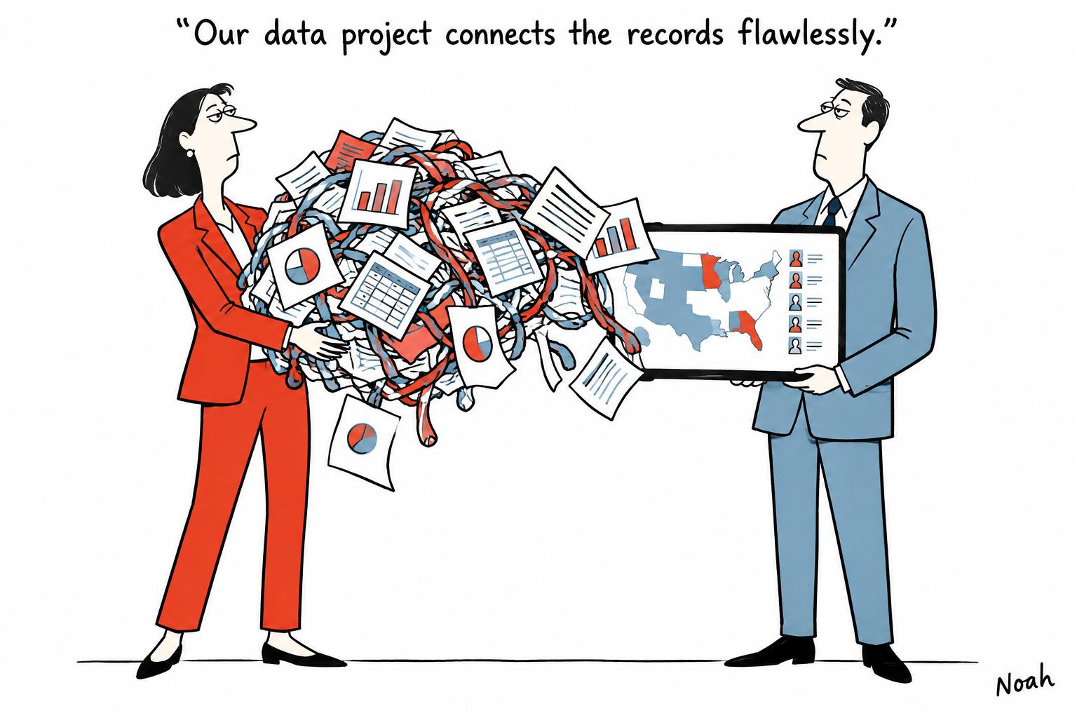 Editorial cartoon accompanying: El Comercio wins SIP award for data project mapping Peru’s congressional hopefuls